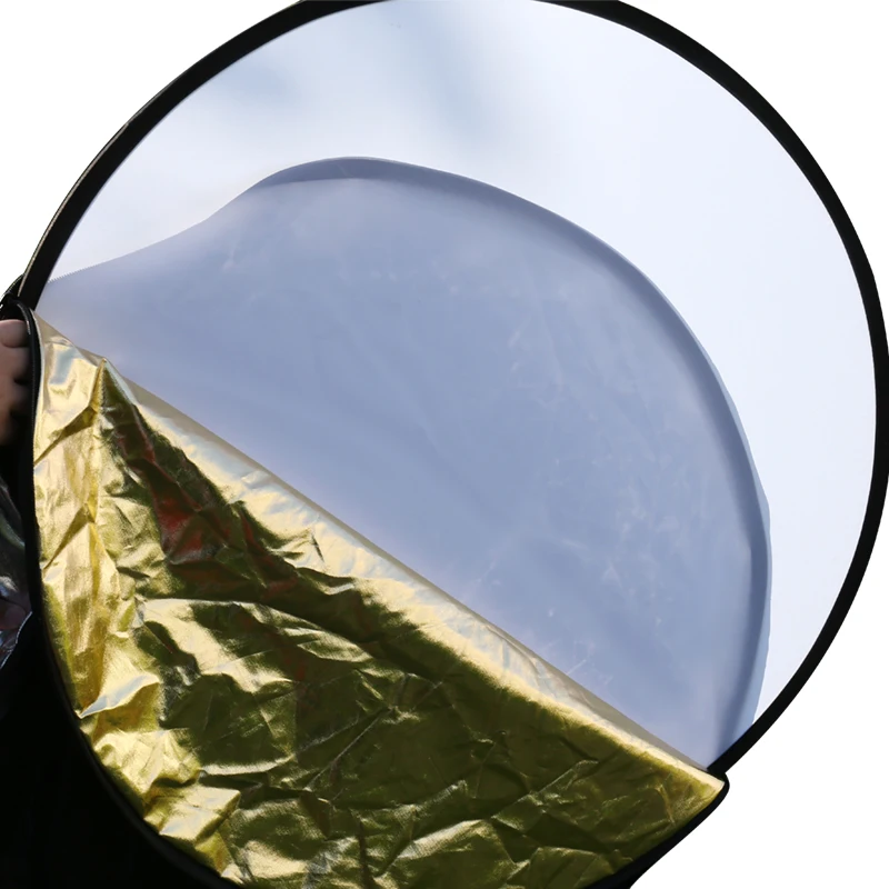 11.8 cm / 30 cm 5-v-1 Zložljiva Multi-Disc Luč Reflektor z Vrečko - Prosojne, Srebrna, Zlata, Bela in Črna