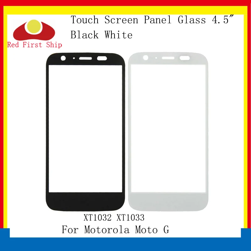 10Pcs/veliko Zaslon na Dotik Za Motorola Moto G XT1032 XT1033 na Dotik, Sprednji Zunanji LCD Steklo Objektiv Za Moto G Stekla Zamenjava