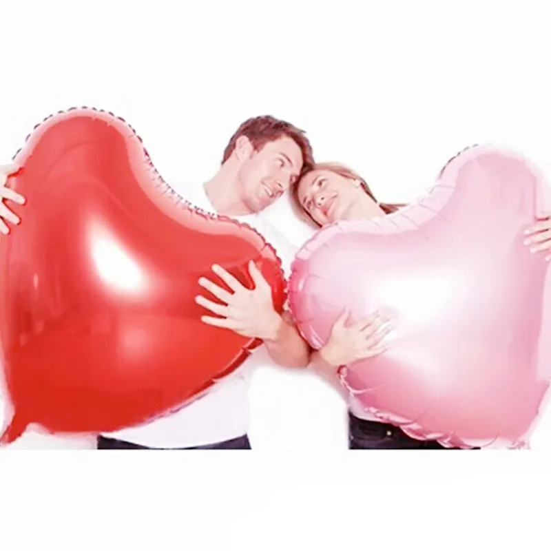 10pcs/75 cm veliko Rdeče Srce Balon Roza Folija Baloni Helij Ballon Poroka, Valentinovo, Okrasni Material