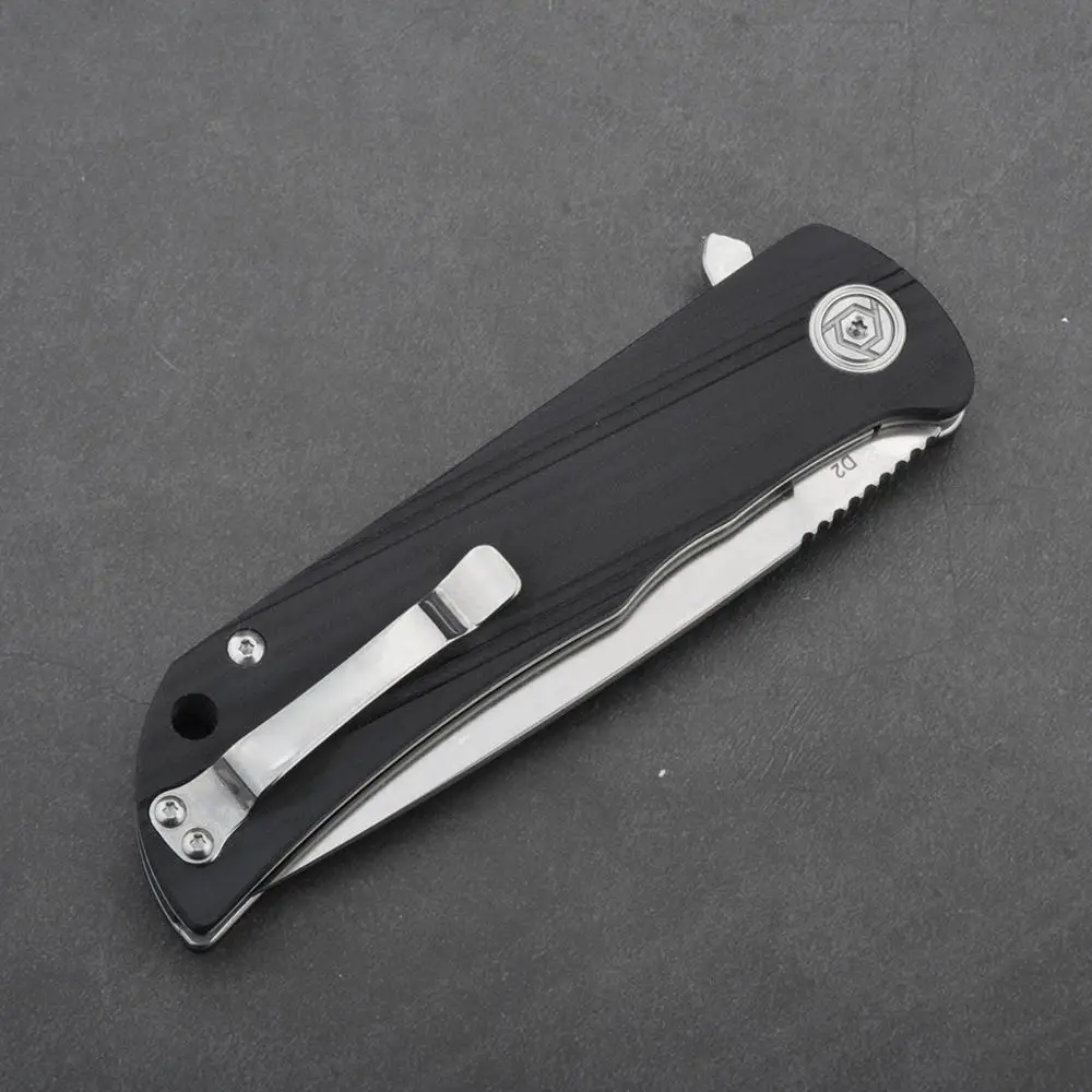 CH Noži 3001 D2 Jekla Plavutke Žogo Nosijo Sistem G10 Ročaj na Prostem Pohodništvo Folding Nož Resnično Nakup