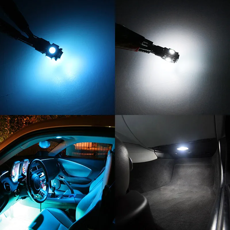 Edislight 12Pcs White Ice Blue Canbus LED Žarnica Avto Žarnice Notranjost Paket Komplet Za 2008-2017 Toyota Mamutovec Zemljevid Dome Trunk Svetlobe