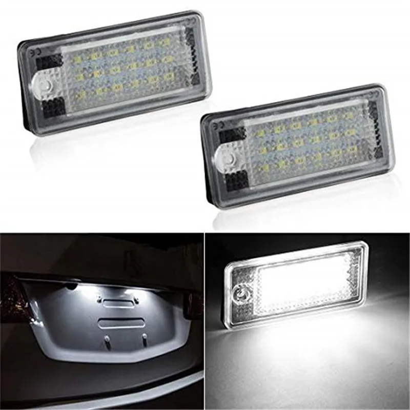Za Audi A3, A4, A6 A8 S6 V7 RS4 RS6 Plus itd LED Žarnice registrske Tablice Dnevna svetloba Bela Pločevina Svetlobe Licenco Oznako Sijalk high power
