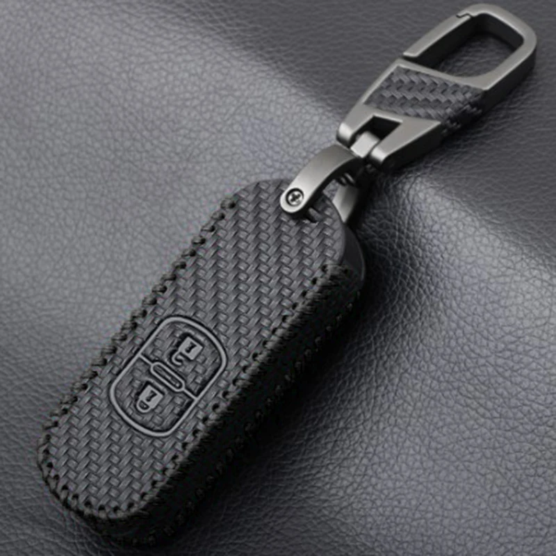 1pc Pravega usnja Pametni Ključ Usnja Kritje Zaščitna torbica za Mazda 2/3/5/6 CX-3 CX-4 visoke kakovosti Black Ključ Zajema dodatki