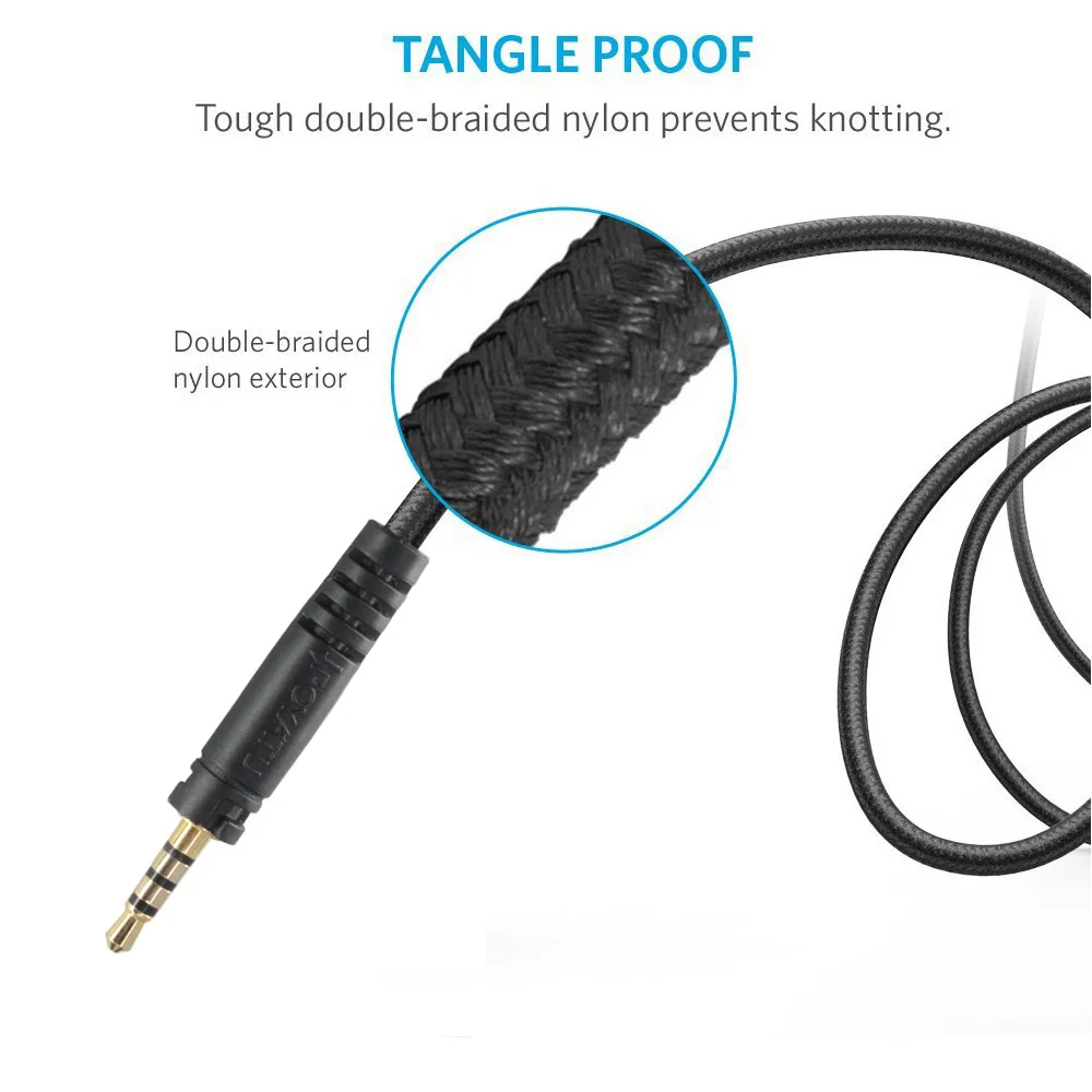 POYATU Nadgradnjo Kabel Za Sennheiser Zagon 2.0 HD1 Slušalke Zamenjava Kabla S Mikrofon Nadzor Glasnosti Odd. Za iPhone