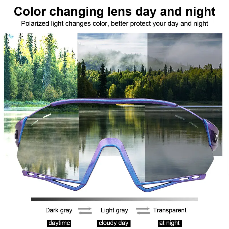 X-TIGER Photochromic Kolo Očala 3 Objektiv UV400 Zaščitna MTB Kolo, Kolesarska Očala Moške Poletne Športe na Prostem Kolesarska Očala
