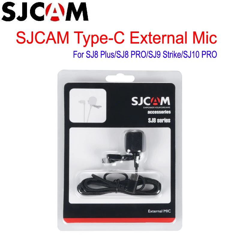 SJCAM SJ8 SJ9 Podaljša Mic SJCAM Dodatki Tipa C Zunanji Mikrofon za SJ8 Pro / SJ8 Plus / SJ9 Stavke Športne delovanje Fotoaparata