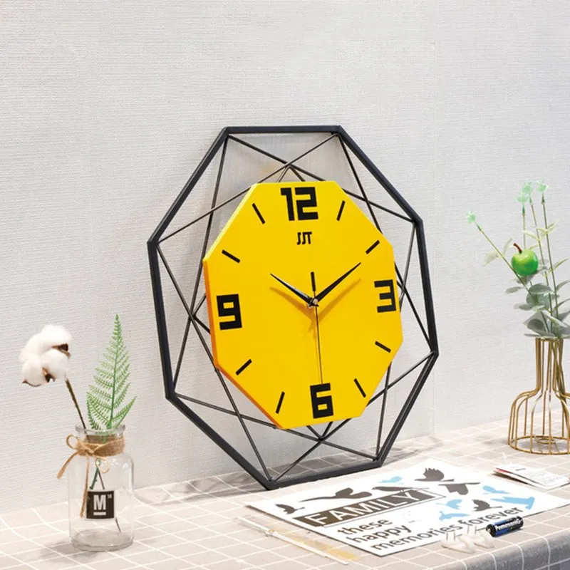 Nordijska preprost slog oblikovanja stenske ure kreativno dnevno sobo Svetlobna ura lesa quartz domov, ura modna obešanje gledati