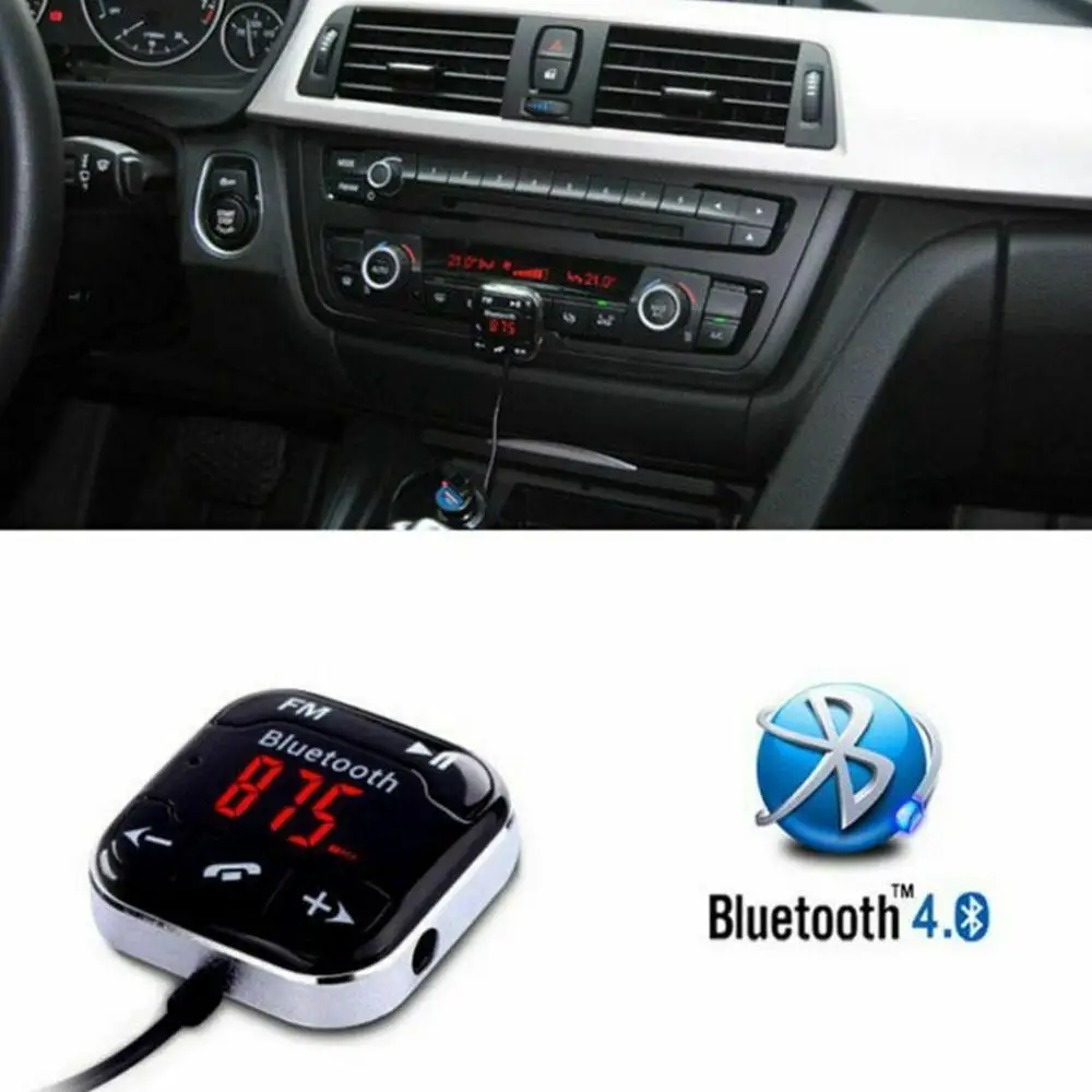 Magnet Komplet Brezžične Bluetooth SD FM Oddajnik AUX LCD Prostoročno MP3, USB, AUX Adapter Z Mic Dvojno USB Avto Polnilec