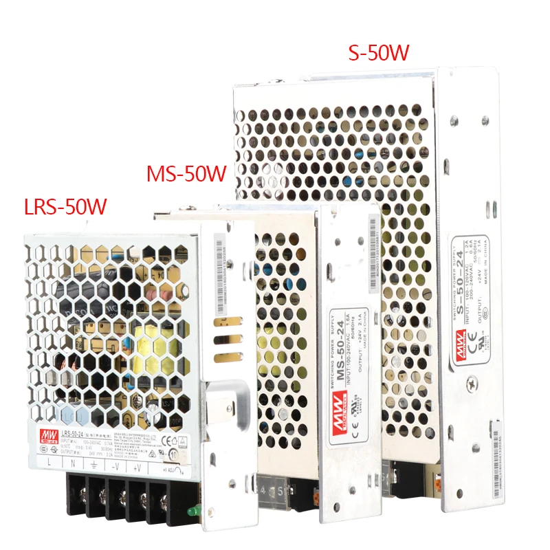 MW 50 W LED Stikalni LRS/MS/S-50 W-24V 2.1 5V 10A 12V 4.2 A 24V Industrijskih nadzornih Napajanje