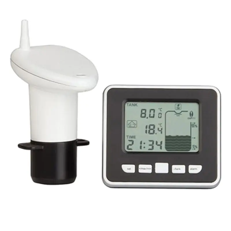 Ultrazvočno Rezervoar za Vodo Merilnik Temperature, Senzor za Nizko stanje baterije Tekoče Globina Kazalnik Čas Bujenja Oddajnik za Merjenje