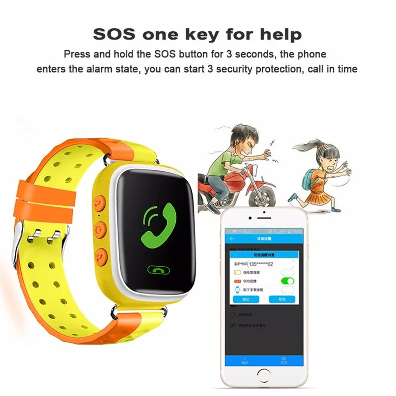Otroci pametno gledati Nepremočljiva baby LBS SOS Položaja 2G Kartice SIM Anti-izgubil Smartwatch otrok Tracker pametna ura klica watch