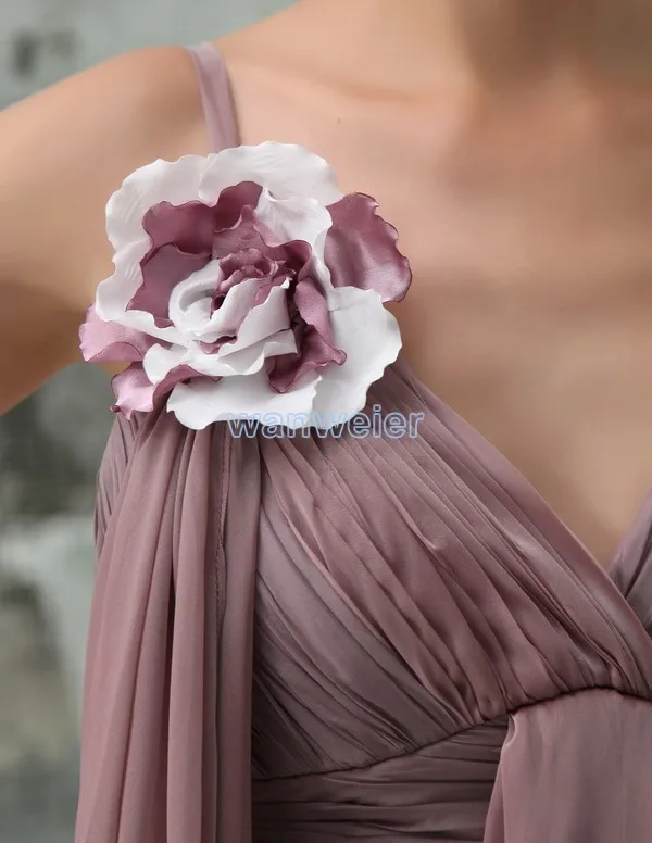 Brezplačna dostava 2018 vroče prodajalec kakovostno načrtovanje ročno cvet traku seksi šifon večerno obleko mati nevesta obleke