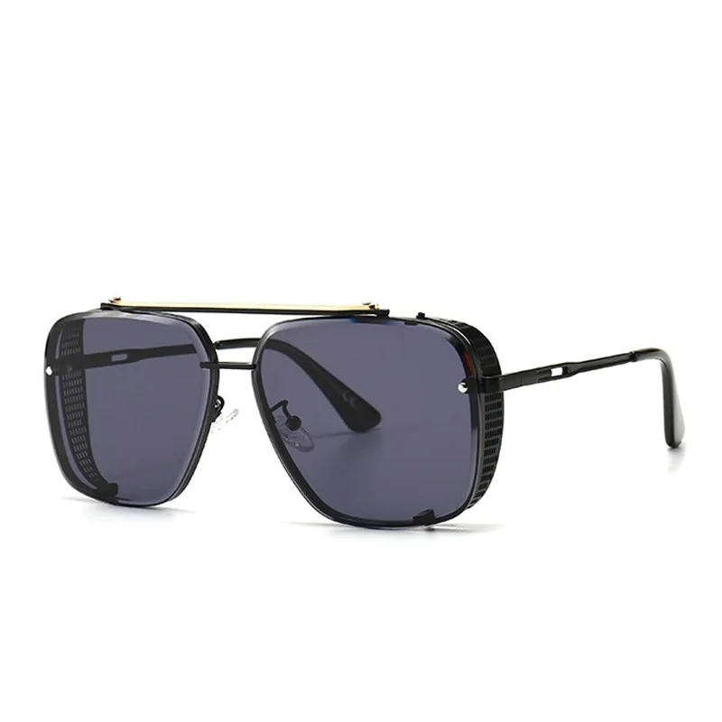 Drivier Očala Moda Steampunk sončna Očala za Ženske, Moške Luksuzne blagovne Znamke Gradient sončna Očala Zeleni Čaj Kvadratnih Odtenkov za Moški