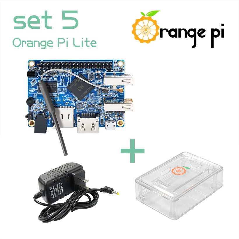 Oranžna Pi Lite+ Pregleden ABS Ohišje+ Napajanje, Podpira Android, Ubuntu, Debian Open-Source Mini Enoten Odbor