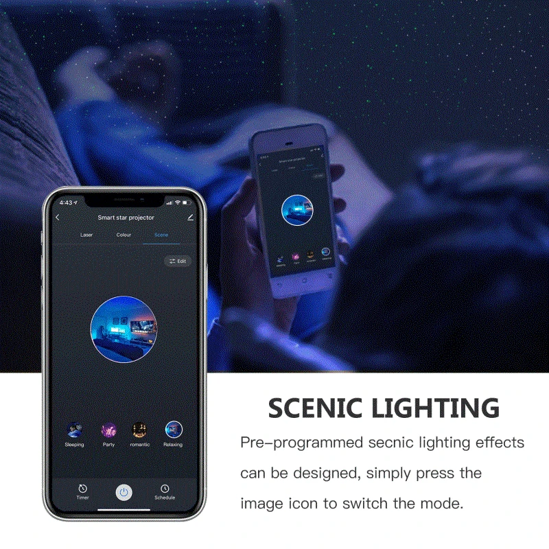 Novo Tuya/Smart Življenje Smart Star Projektor Delo Z Alexa googlova Domača stran Pisane Zvezdnato Projektor Svetlobe Nebo Galaxy LED Nočna Lučka