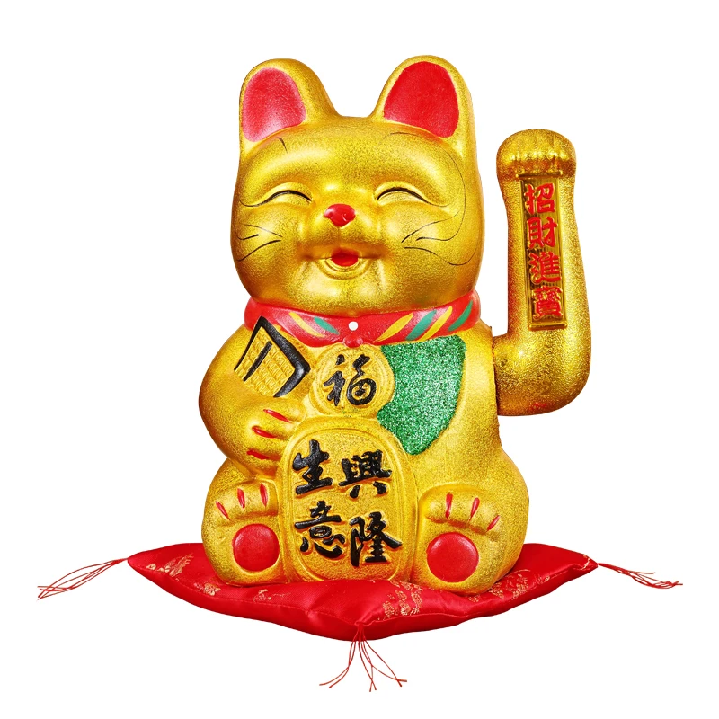 Maskota Keramični Srčkan Smeška Srečen Mačka Figurice Feng Shui Prinesla Veliko Sreče Okraski Tresenje Roke Dom Dekoracija Dodatna Oprema