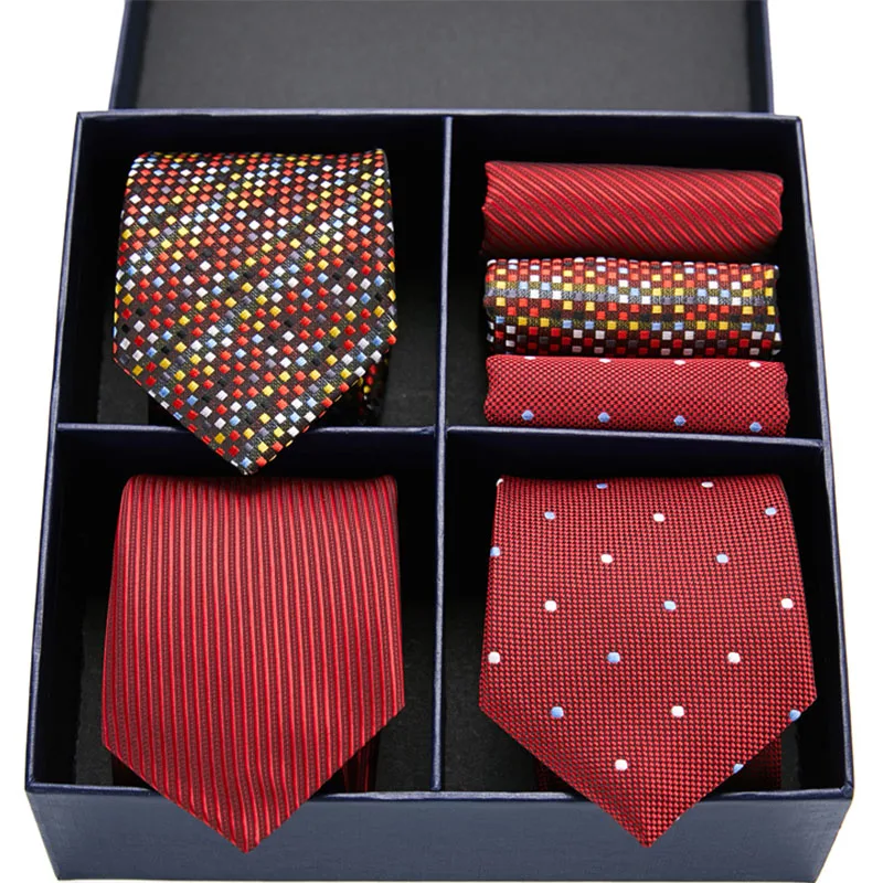 Novo 7.5 cm, Svila kariran vezi darila za moške majica poroko cravate žakarske tkanine kravatni Stranka Poslovnih Formalno kravato šatulji