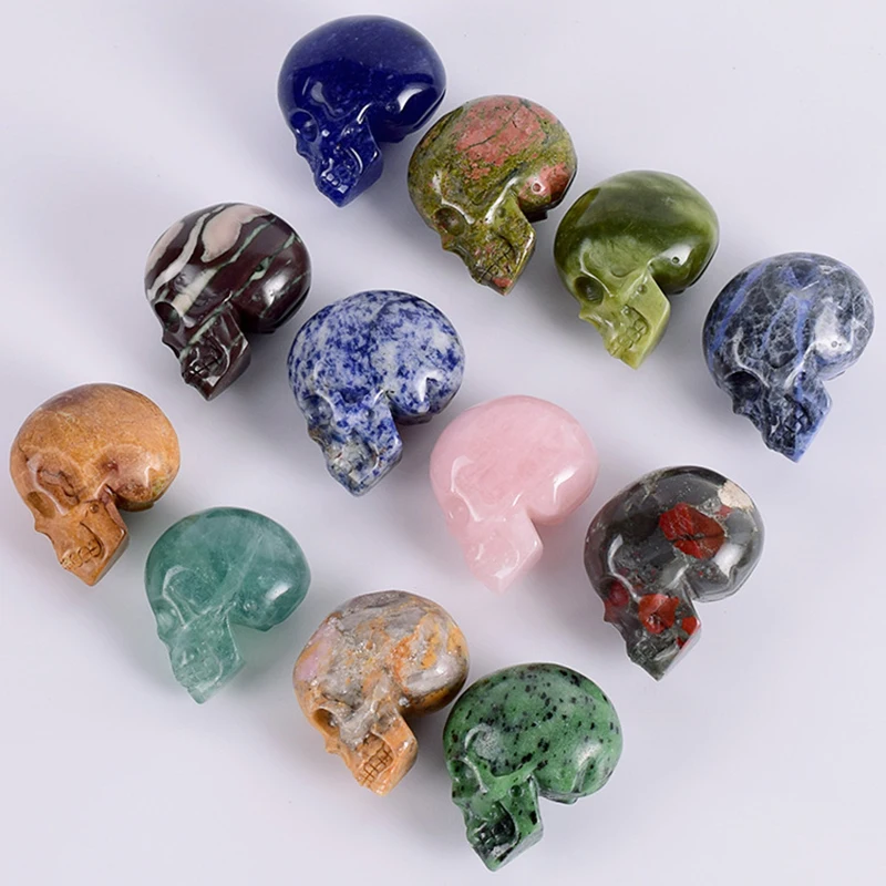Naravne Crystal Skull Draguljev Duha Glavo Seiko Vklesan Crystal Skull 30 MM Udaril Gemstone Primerkov Mineralov