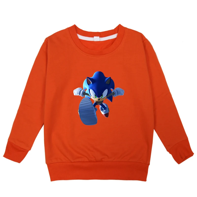 Kawaii Sonic Natisnjeni Kapičastih Pulover S Kapuco Moda Priložnostne Otroci Malčka Bombaž Športna Majica Vrhovi Puloverju Božično Darilo