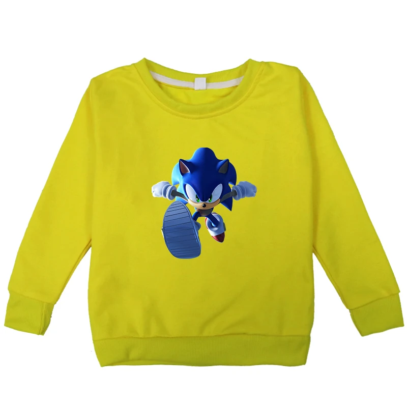 Kawaii Sonic Natisnjeni Kapičastih Pulover S Kapuco Moda Priložnostne Otroci Malčka Bombaž Športna Majica Vrhovi Puloverju Božično Darilo
