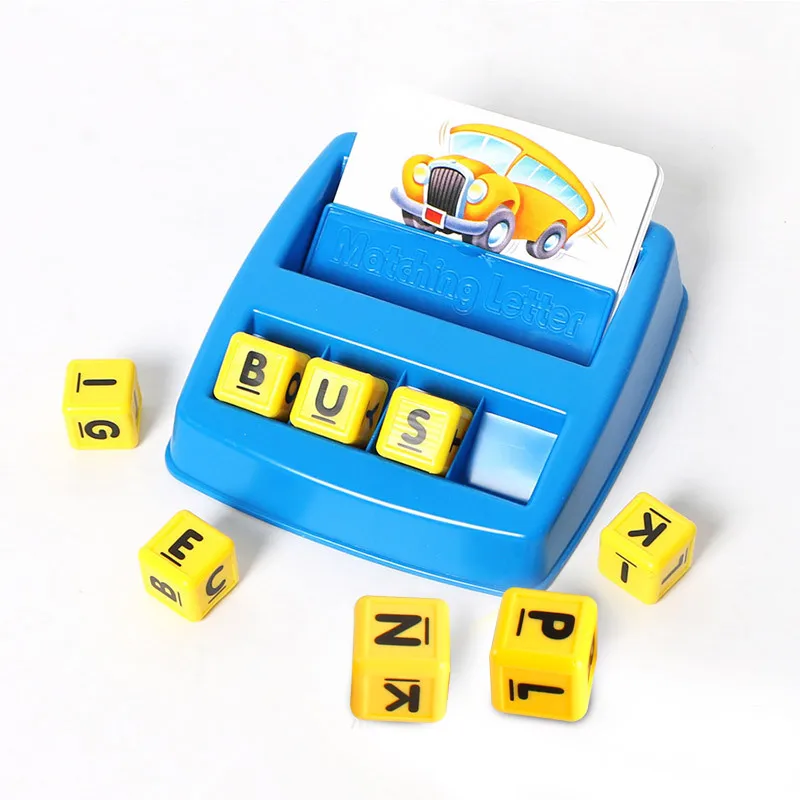 Otrok Izobraževalne Igrače Pismo Ujemanje Črkovanje Besede, prijetno Učenje angleške Črke Kartico Baby Zgodnje Izobraževanje Puzzle Igrače