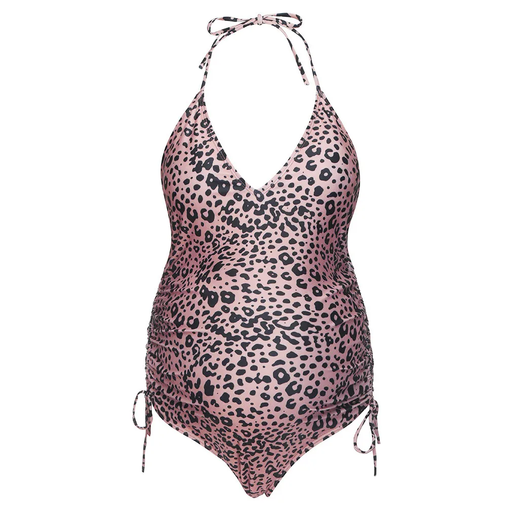 Noseče Ženske Kopalke Porodniškega Leopard Tiskanja Bikini Kopalke, Kopalke, Kopalke Plažo Poletje Noseča Mati Oblačila