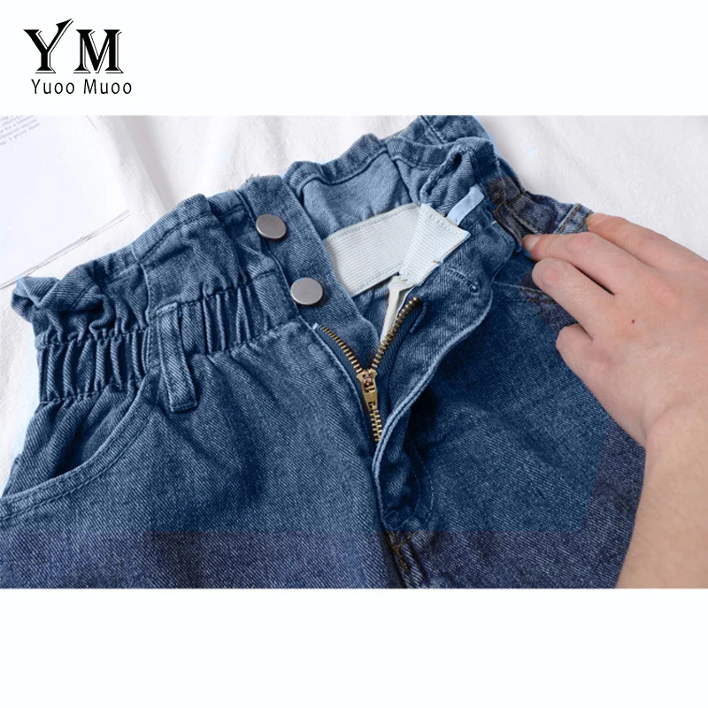 YuooMuoo Visoke Kakovosti Mehko Letnik Fant Jeans za Ženske 2019 Elastična Visoko Pasu Mama Črne Kavbojke Harajuku Dolgo Traper Hlače