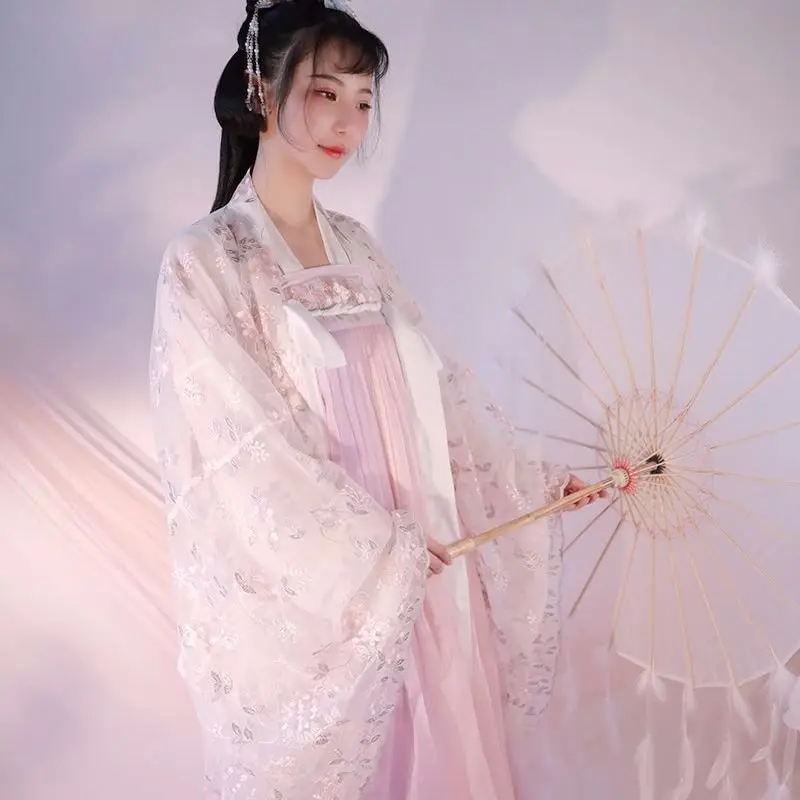 3PCS Nastavite Ženske Kitajske Tradicionalne Ljudske Oblačila Klasične Plesne Kostume Ming Dinastija Hanfu Obleko Plesna Predstava Obleka