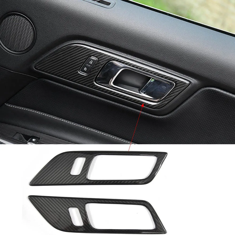 Pravi Ogljikovih Vlaken Avto nadzorni Plošči Merilnik Zajema Centralni Nadzor klimatske naprave Kritje za Ford Mustang-2017 Notranje trim