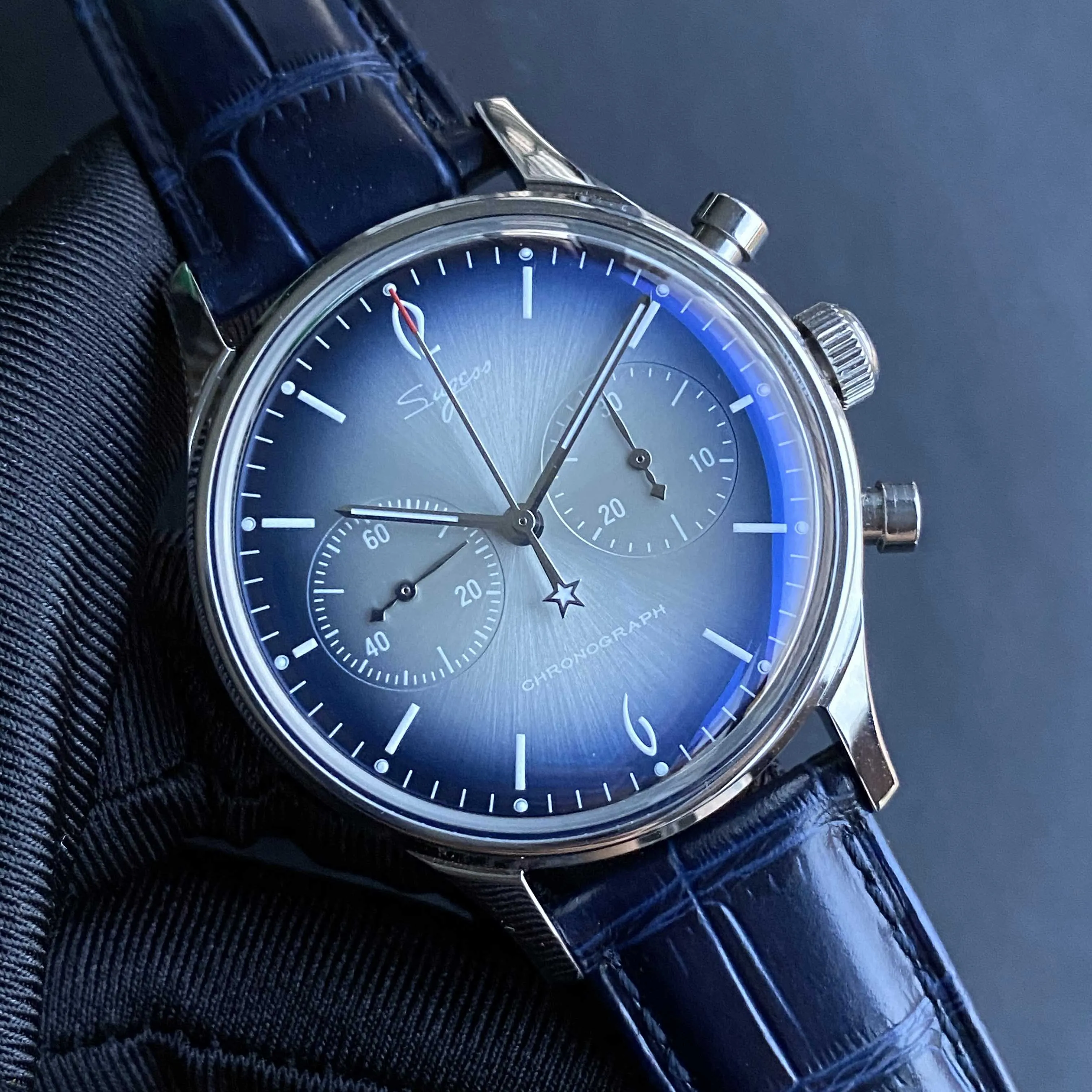 Uradni sugess original watch galeb mehanske movment ST1901 letnik moški gledajo kronograf pilot ročno uro vojaške serije
