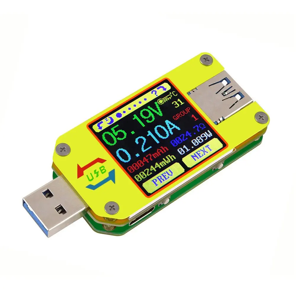 Volemeter Ampermeter Tekoči Meter Kabla Odpornost Tester UM34/UM34C LD25 za USB 3.0 Tip-C DC Napetost Ukrep Napolnjenosti Baterije