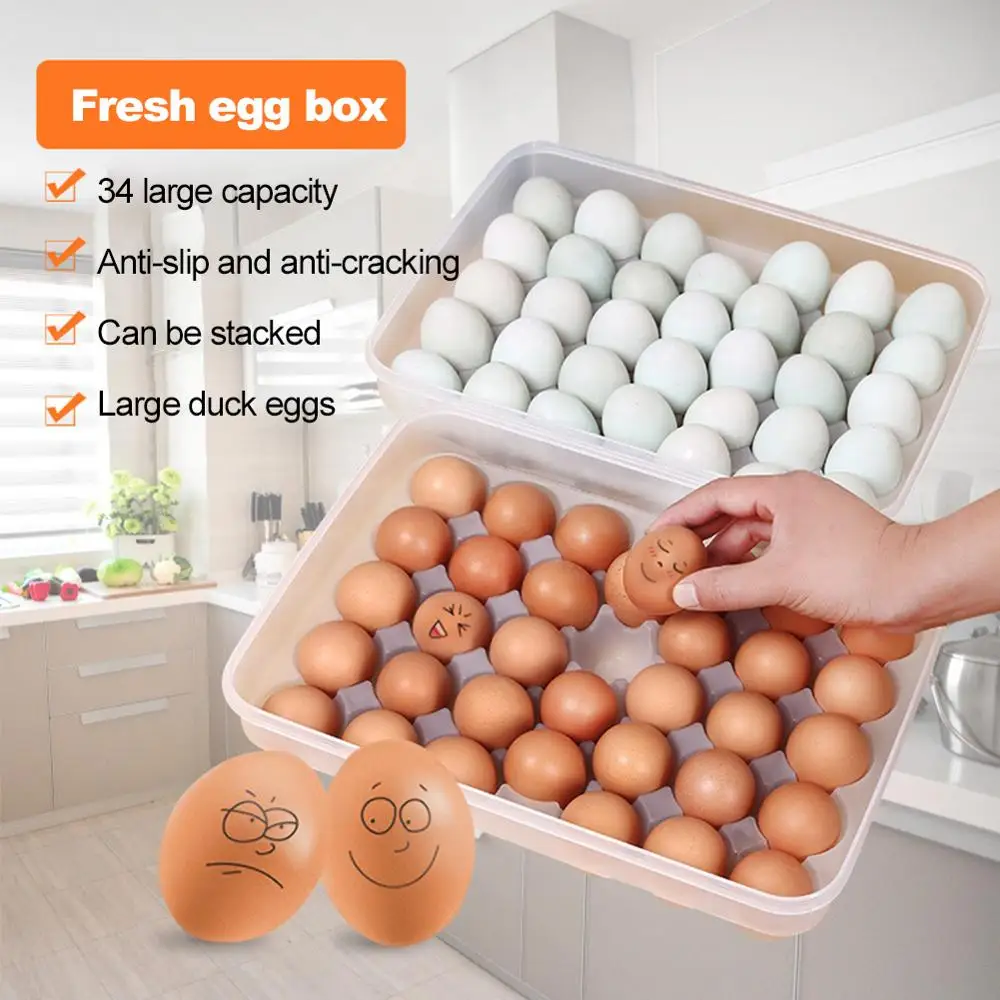 34 Omrežja Plastični Jajce Škatla Za Shranjevanje Pregleden Primeru Prenosni Divje Piknik Jajce Organizator Kuhinja Hladilnik Poskrbi Dodatki