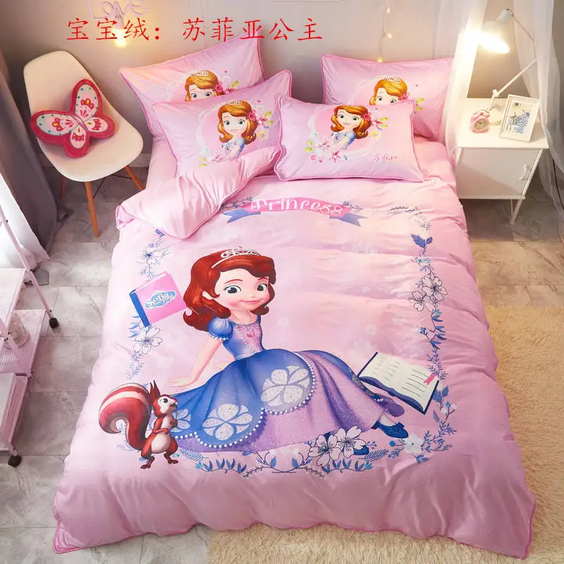 Dreamlike Minnie Mouse 3D tolažnik posteljnina nabor Kraljica velikost odeja rjuhe kritje set za dekleta postelja Twin velikost Bedspread en List