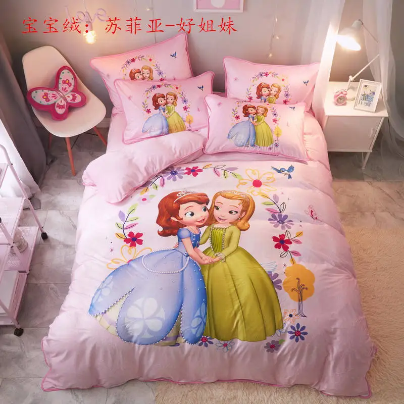 Dreamlike Minnie Mouse 3D tolažnik posteljnina nabor Kraljica velikost odeja rjuhe kritje set za dekleta postelja Twin velikost Bedspread en List
