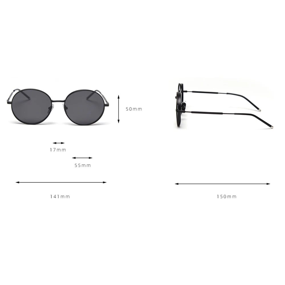 Kachawoo kovinski okvir za očala moških polarizirana black votlih slog okrogla sončna očala za ženske UV400 visoke kakovosti 2020 trending