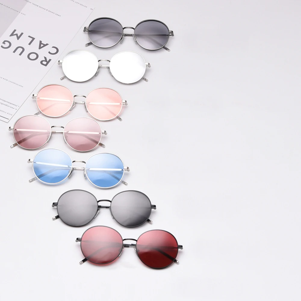 Kachawoo kovinski okvir za očala moških polarizirana black votlih slog okrogla sončna očala za ženske UV400 visoke kakovosti 2020 trending