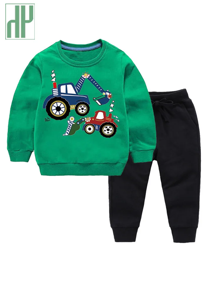 Otroci oblačila Pomlad Jesen Risanka avto Šport Priložnostne Obleko Fantje Kompleti Oblačil Natisnjeni Kopalke Za Fantka, 3 5 10 Let