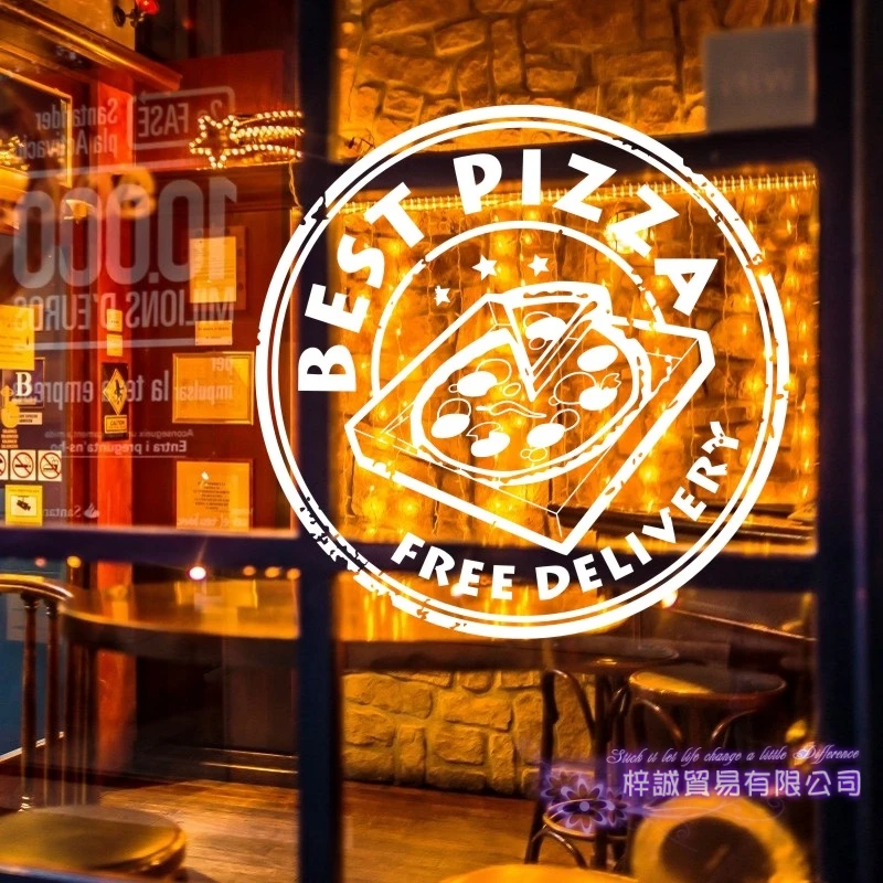 Pizza Express Nalepke Restavracija Nalepko Plakat Vinil Umetnosti, Stene Decals Je Dekor Zidana Pizza Nalepke, Vinilne Nalepke Pizza Nalepko Steklo