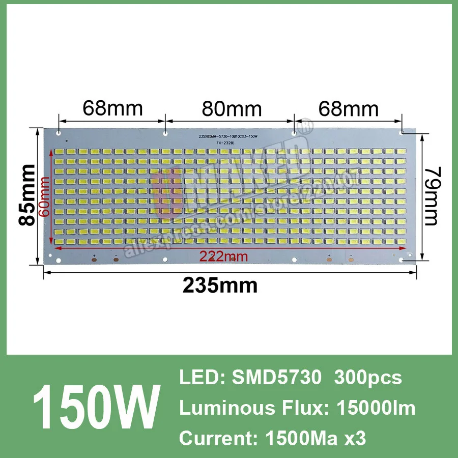 LED Žaromet PCB 200W 150W 100W 50 W 30W 20W 10W SMD5730 led ploščo, LED Osvetlitev vir za led žaromet