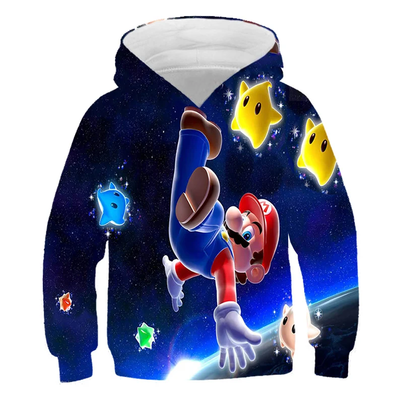 Poletje Cool Super Mario Hoodies 3d Otroci suknjič z Dolgimi Rokavi Pulover Risanka Hooded Majica/družinske t srajce Sonic Hoodies