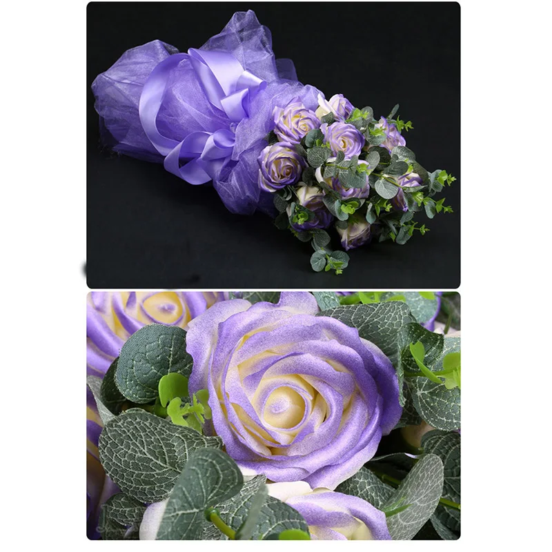 25-50Pcs/Set Pisane Umetne Spray Barvo Milo Rose Cvetje Gradient 2 Barve Za Poroko Uslug Valentinovo Darilo
