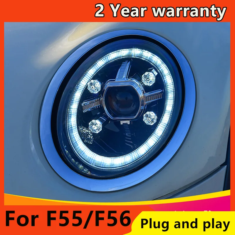 Avto Styling za Mini F55 F56-2019 cooper žarometi Za F55 F56 VSE LED svetilko glavo Angel eye led DRL prednji luči Bi-led Objektiv