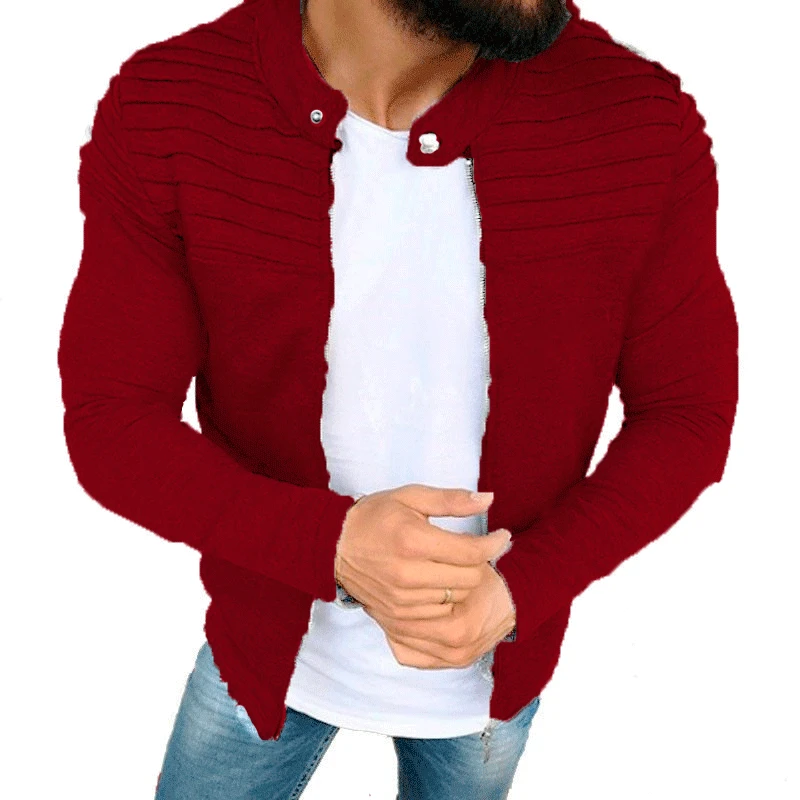 MRMT 2021 Čisto Nov Slog Moških Priložnostne Barva Nagubana Jopico Človek Vrhovi Jopico Zadrgo Clothings Pulover Za Moške