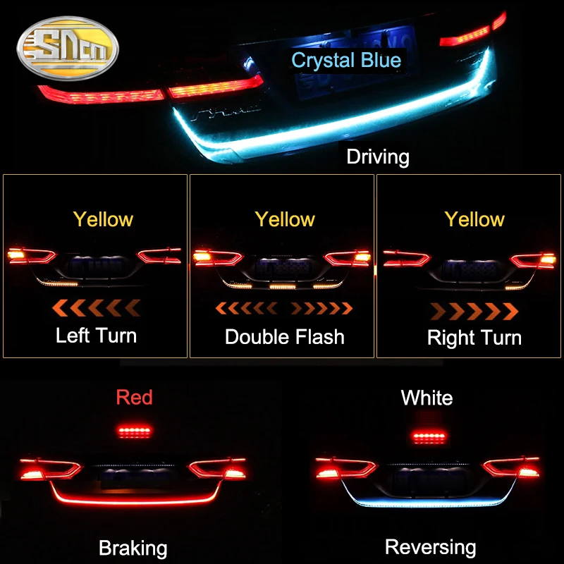 Avtomobilska dodatna oprema LED Trakovi, Razsvetljava Zadaj Prtljažnik Rep Luči Dynamic Darkice Zavore, Obrnite Signala Povratne opozorilna Lučka Signalna luč