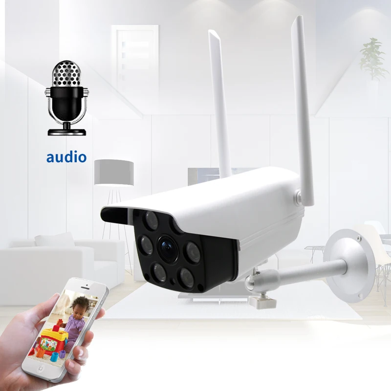 1080P Nadzor Kamere CCTV Security Network Monitor Audio Wirless IP Kamera, WiFi Nepremočljiva Zunanji Izbirni 5MP CamHi