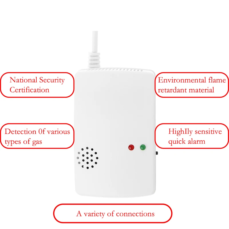 Puščanje plina senzor naravnih uhajanja plina alarma gorljiv plin, metan, butan propan plin detektor opozorilo stenske gospodinjski varnost