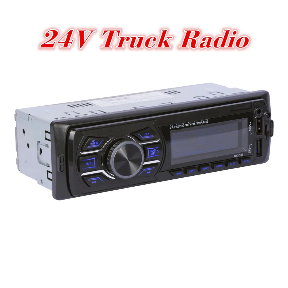 1 Din Avto Radio FM DC 24V Osnovna plošča Auto Audio Bluetooth, MP3 predvajalnik, Dva USB Polnilnik TF card reader AUX CSD Daljinsko M2