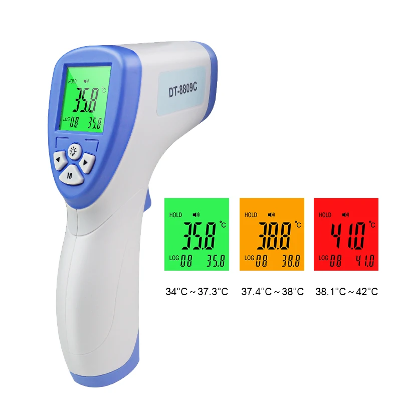 Ketotek Termometer IR Infrardeči Laser Temperature LCD Pyrometer z Alarmno Napravo Vlažnost Higrometer Meter Ne za Človeško