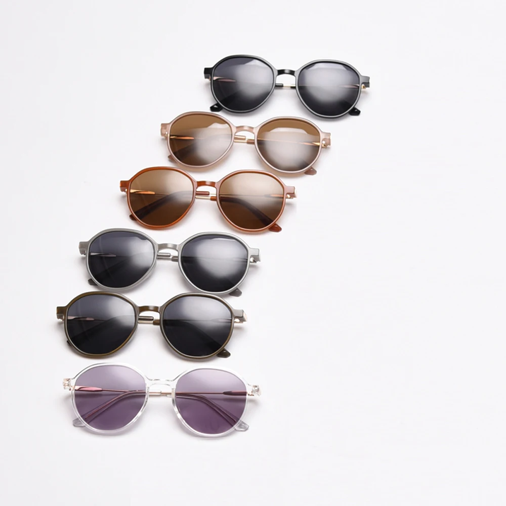 Peekaboo TR90 polarizirana ženska sončna očala za moške pregleden okvir kovinsko retro sončna očala za vožnjo visoke kakovosti korejskem slogu