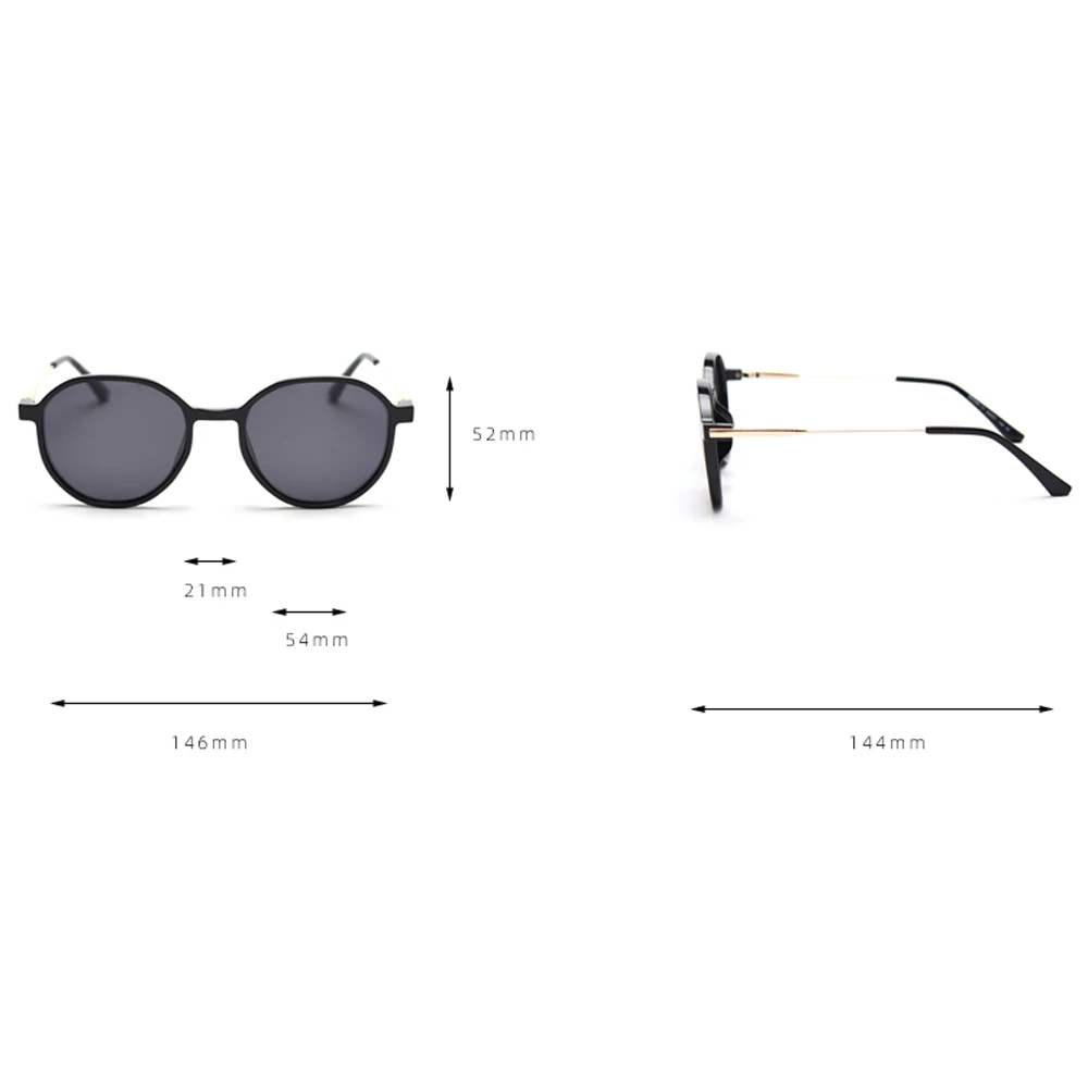 Peekaboo TR90 polarizirana ženska sončna očala za moške pregleden okvir kovinsko retro sončna očala za vožnjo visoke kakovosti korejskem slogu
